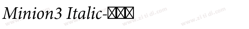 Minion3 Italic字体转换